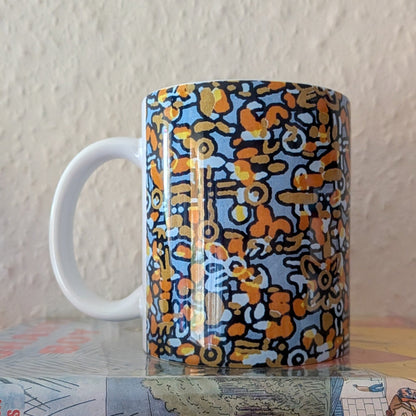 Abstract Pebble Stones African Ceramic Mug LAUNI