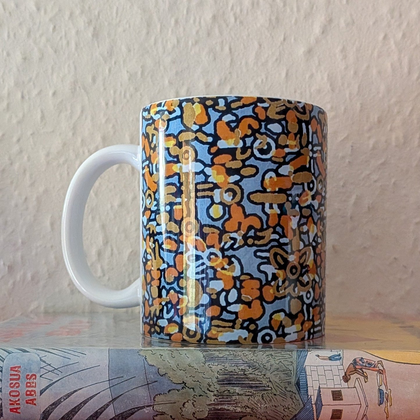 Abstract Pebble Stones African Ceramic Mug LAUNI