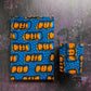 LOKUN African Print Gift Set: Blue with orange bow
