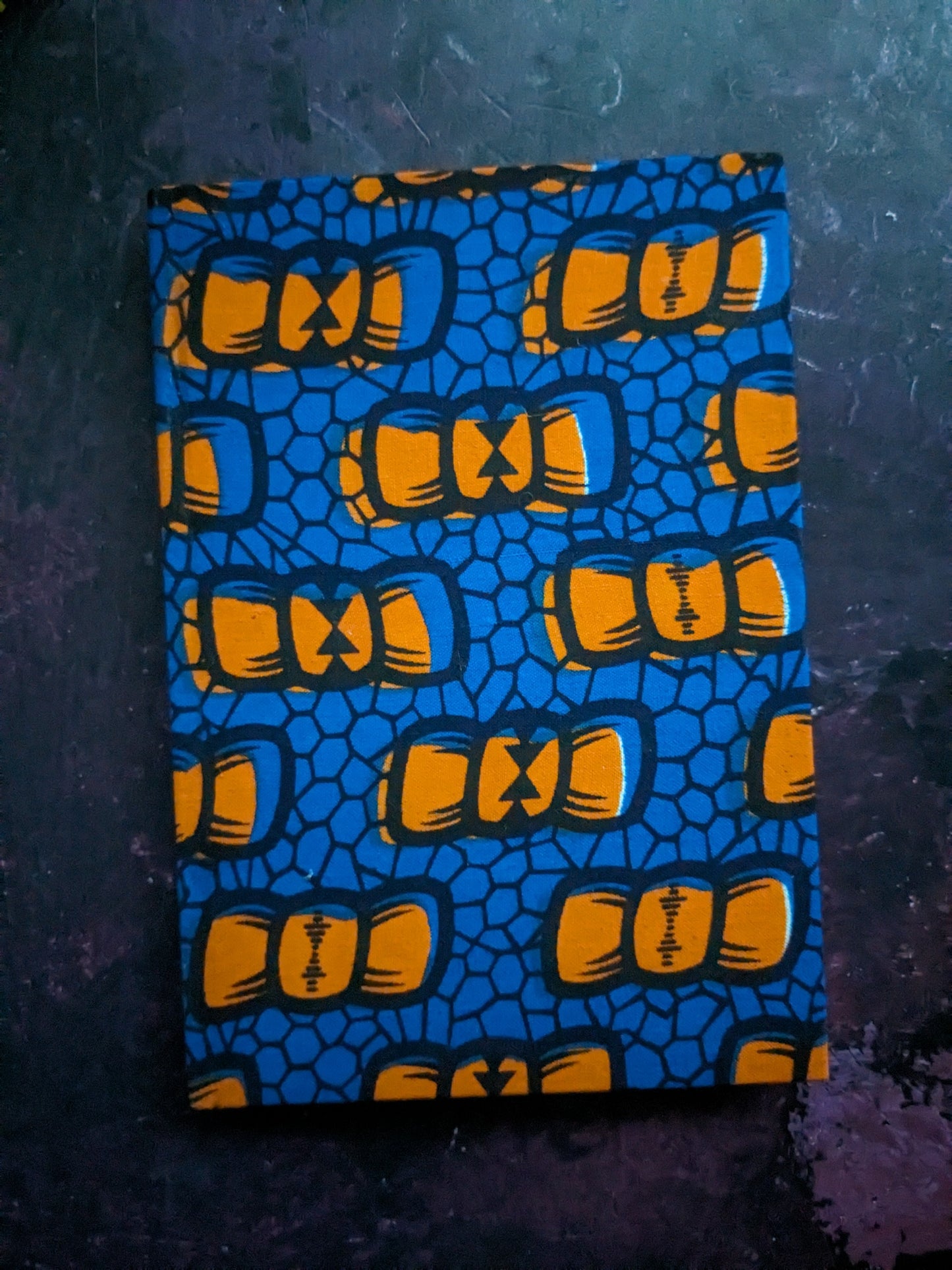 LOKUN African Print Gift Set: Blue with orange bow