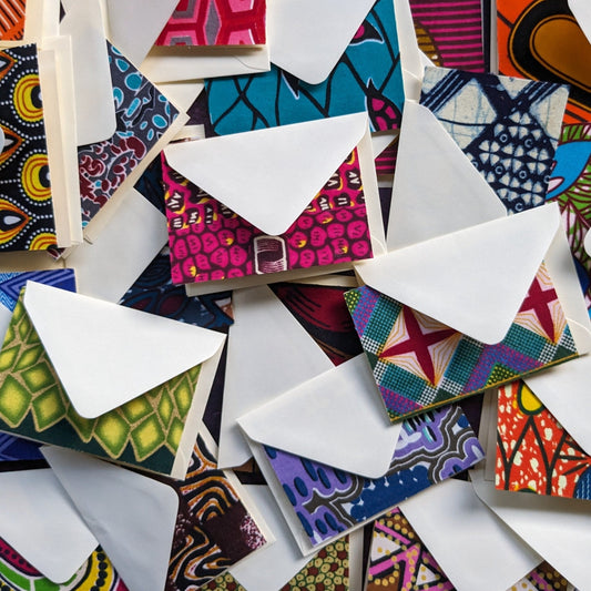 African Print Note Cards: A7 set of 25