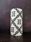 Tall African Adinkra Tribal Lampshade (ex-display): Freedom Symbol in Black & White