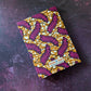 Botanical African print A5 NoteBook: Brown & Pink Leaf pattern