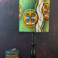 Green Orange Button African Lampshade BOTINI