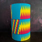 Colourful African Kente Lampshade (ex-display/seconds): Turquoise yellow magenta pink