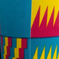 Colourful African Kente Lampshade (ex-display/seconds): Turquoise yellow magenta pink