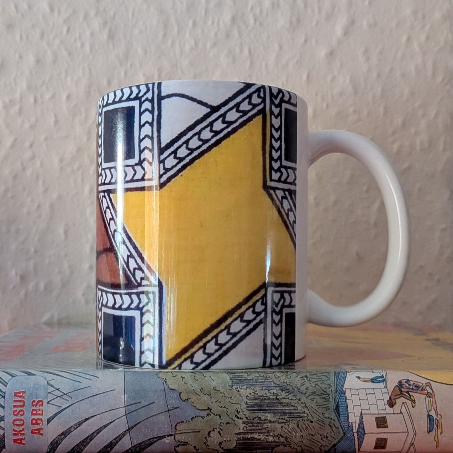 Yellow Brown African MCM Ceramic Mug OREWA