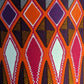 IBEJI Lampshade Set of Two in Orange Magenta Purple Aztec Tribal pattern