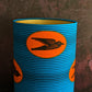 Turquoise Orange Swallow Bird Lampshade TWAAM