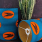 TWAAM Lampshade Set of Two in Turquoise Orange Swallow Bird pattern