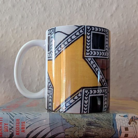 Yellow Brown African MCM Ceramic Mug OREWA