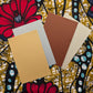 Large red flower brown African lamphade