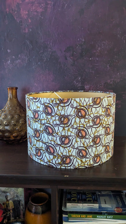 Brown Coral Eyes Patterned Lampshade AMURA