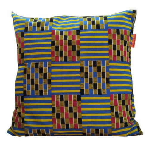 Geometric Square Kente Decorative Pillow ADOFO