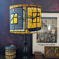 MidCentury Modern Square Pattern African Lampshade AKINDE