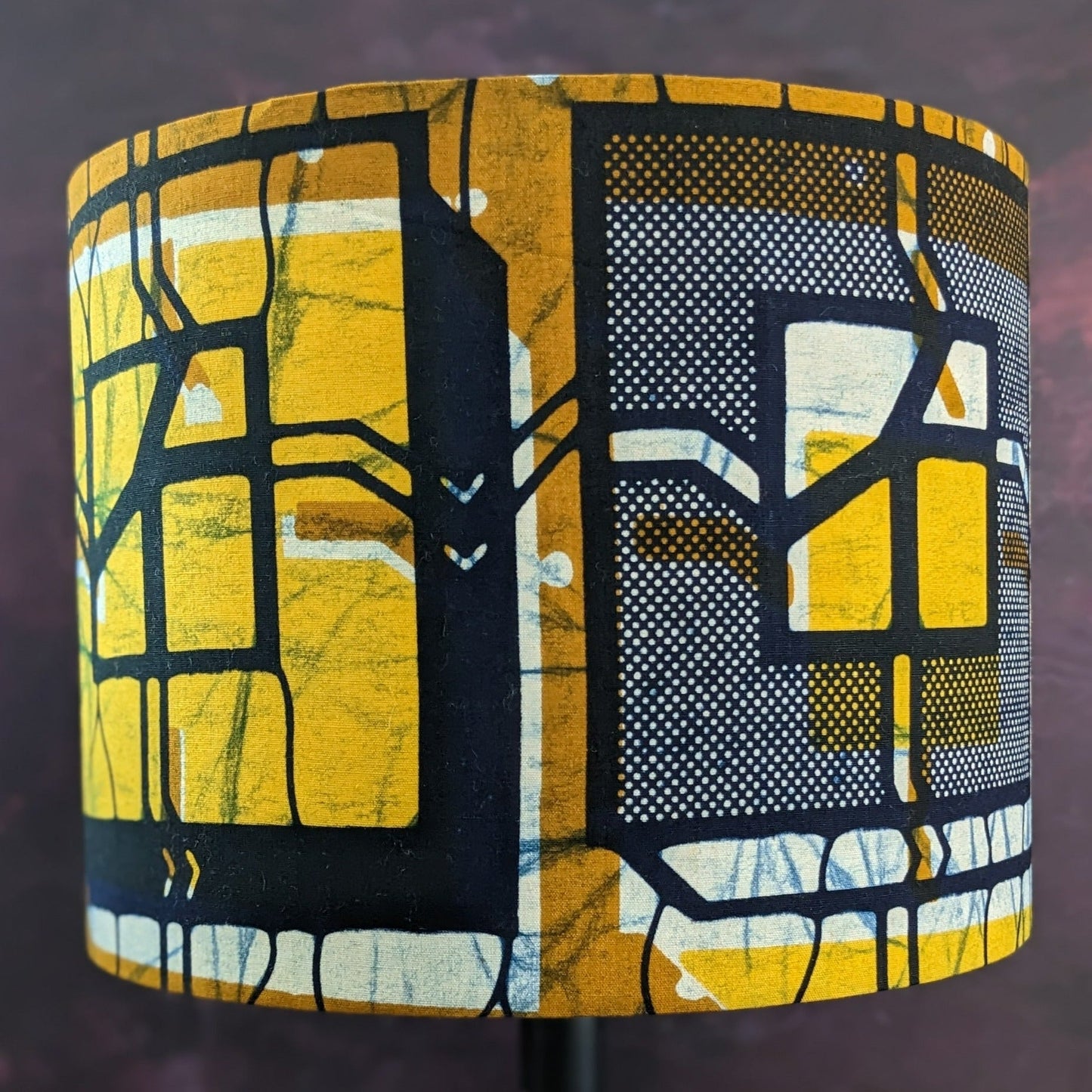 MidCentury Modern Square Pattern African Lampshade AKINDE