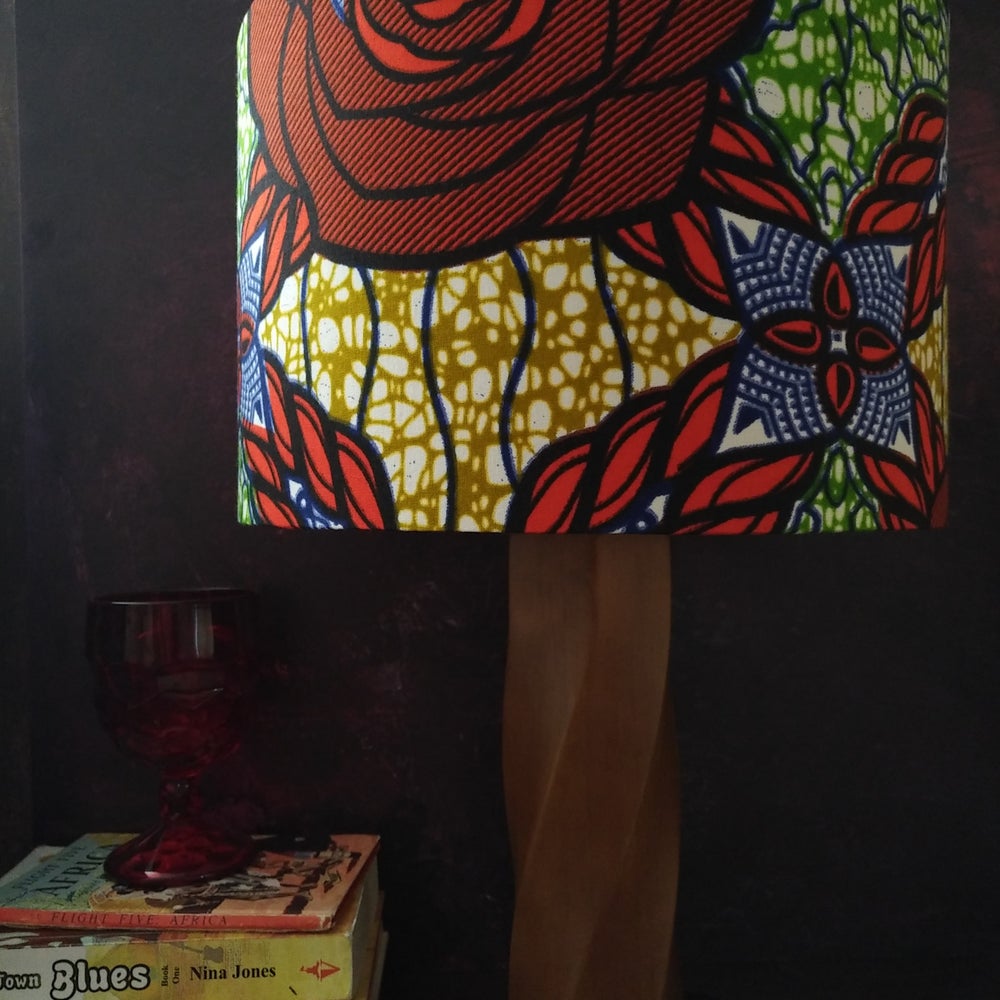 African Red Rose Drum Lampshade ZAHRA