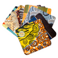 African wax print coasters, set of 25 coasters