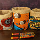 Botanical fabric plant pot holder ETERIN