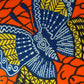 Reserved for STELLA O - Orange African Print Note Book: Blue & Yellow Butterfly pattern