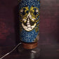Mustard Turquoise Peacock Tall African Lampshade MAKEDA (ex-display)
