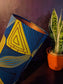 Blue Mustard African Table Lampshade BAHIA (ex-display)