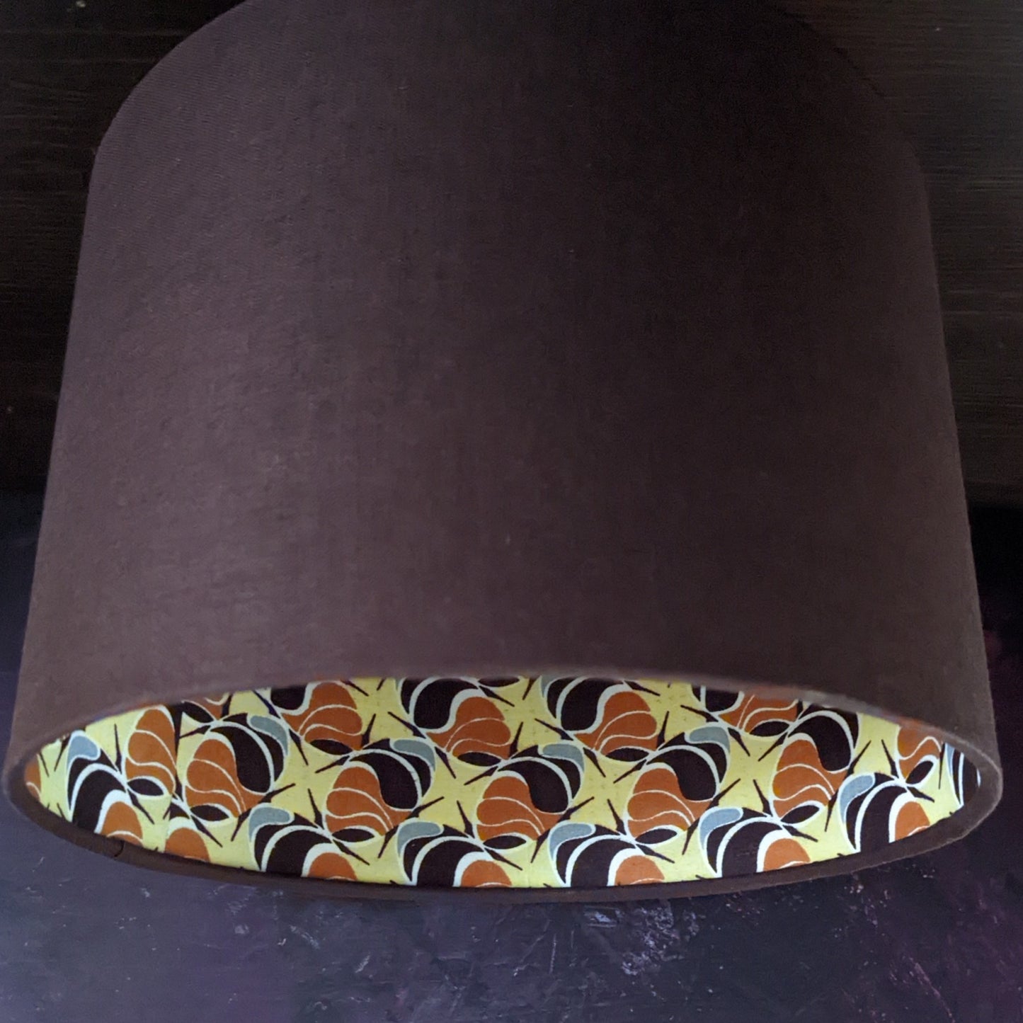 Coffee Seed Double Lined African Lampshade DAYO DUO
