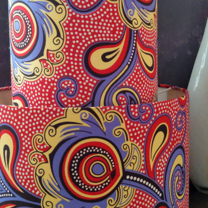 Colourful Flower Pattern African Lampshade MBALE
