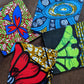 African wax print coasters, mixed set of 4