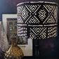 Brown Monochrome African Mudcloth Lampshade MOUSSA