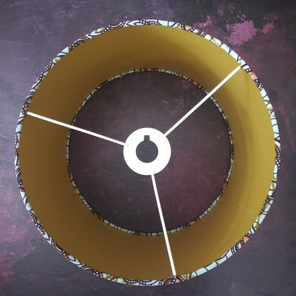 Brown Coral Eyes Patterned Lampshade AMURA