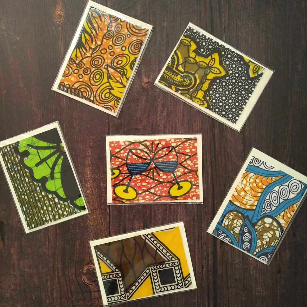 Blank handmade Afrocentric greeting cards (A6), mixed set of 10