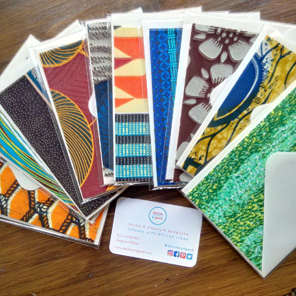 Blank handmade Afrocentric greeting cards (A6), mixed set of 10