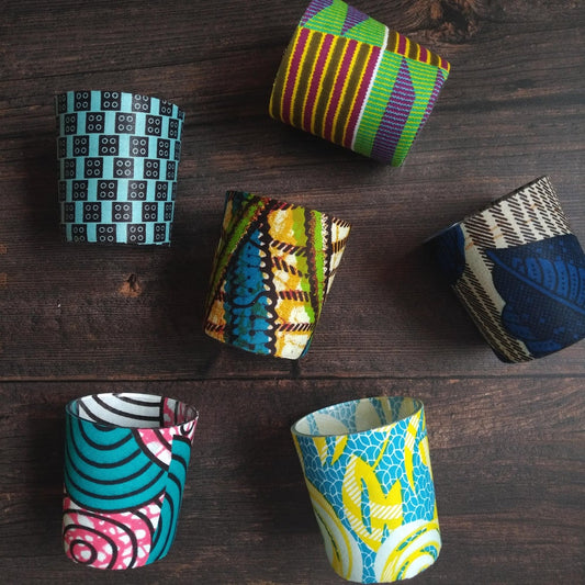 African Boho Candle holders, mixed set of 10