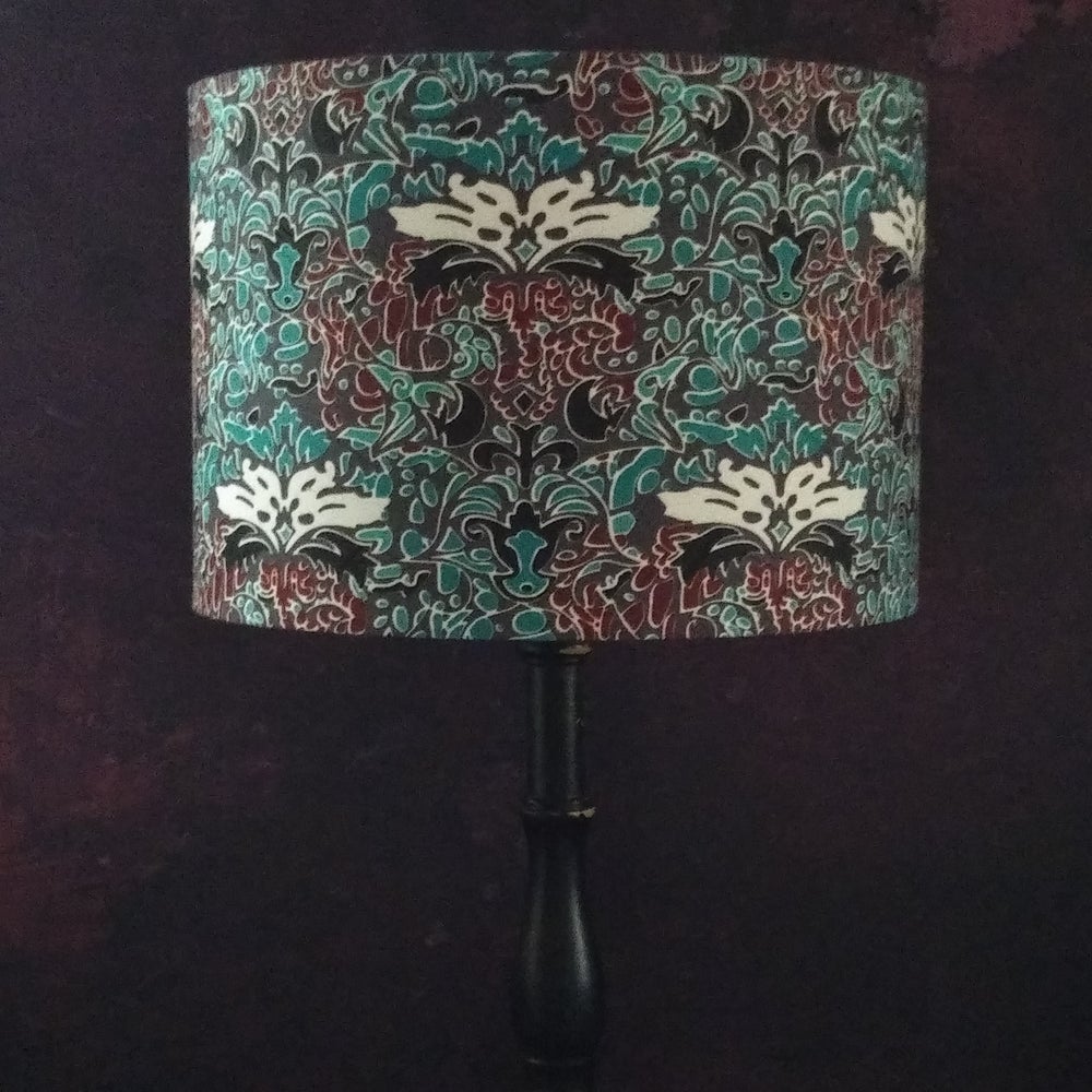 Mint abstract pattern lampshade DOYIN