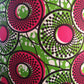 Green  Pink Donut Rings African Lampshade BURCAD