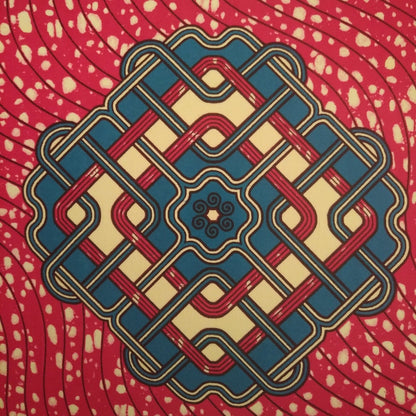 African Tribal Lampshade Pink Turquoise JOHARI