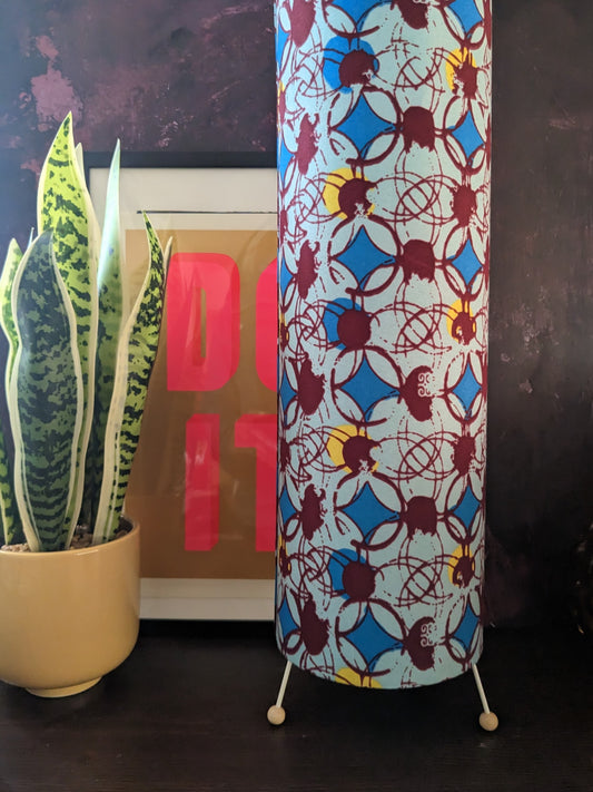 Tall Abstract Patterned African Tiles Lampshade KASBAH (ex-display)