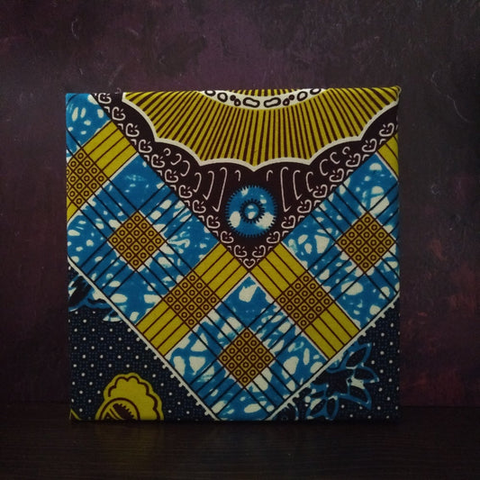 Mustard & Blue patchwork African wall decor