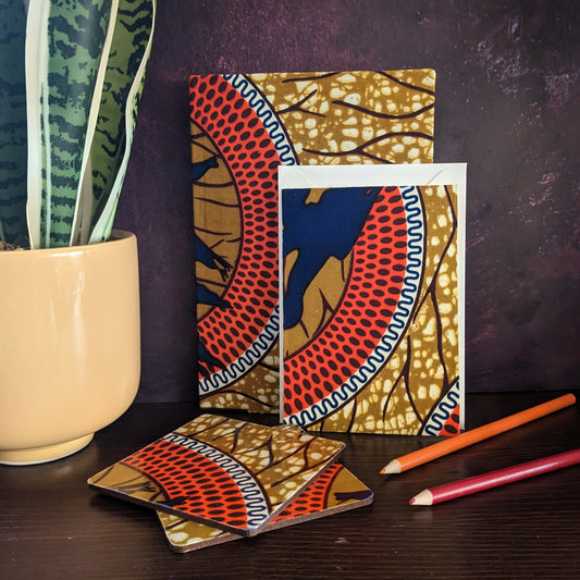 OLUSI Afrocentric Gift Set: Rustic brown orange blue