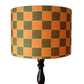 Orange & Green Geometric Kente Lamp shade OSEI