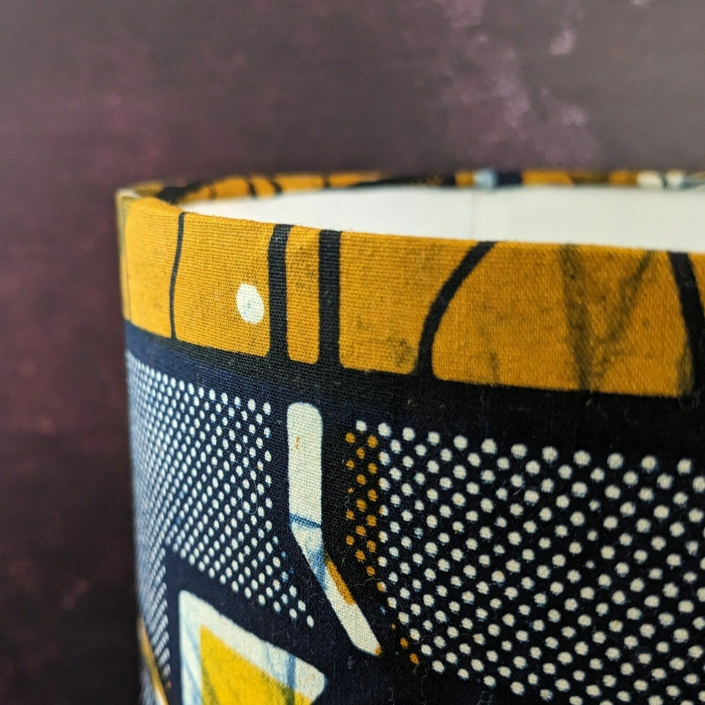 MidCentury Modern Square Pattern African Lampshade AKINDE