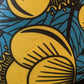Blue Leaf Yellow Flower African Table Lampshade (ex-display)