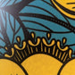 Blue Leaf Yellow Flower African Table Lampshade (ex-display)