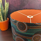 Rustic Circle Mid Century Modern African Lampshade SAYARI (40cm Large Drum)